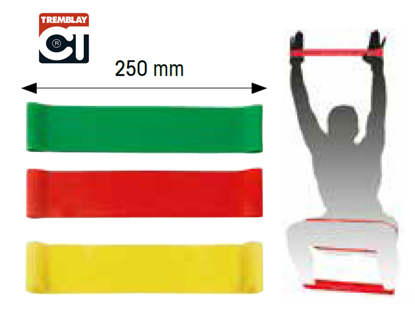Set of 3 pcs. TREMBLAY 'LOOP BAND' Light (9kg) - Medium (13.5kg) - Strong (18kg)